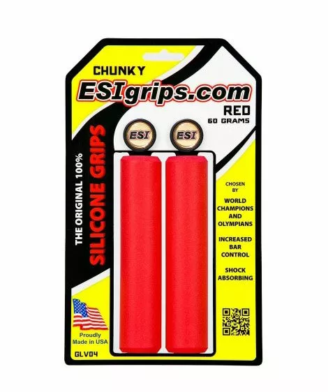 ESI Grips Manopole Chunky 60gr Rosso 2 ESI Grips Manopole Chunky 60gr Rosso