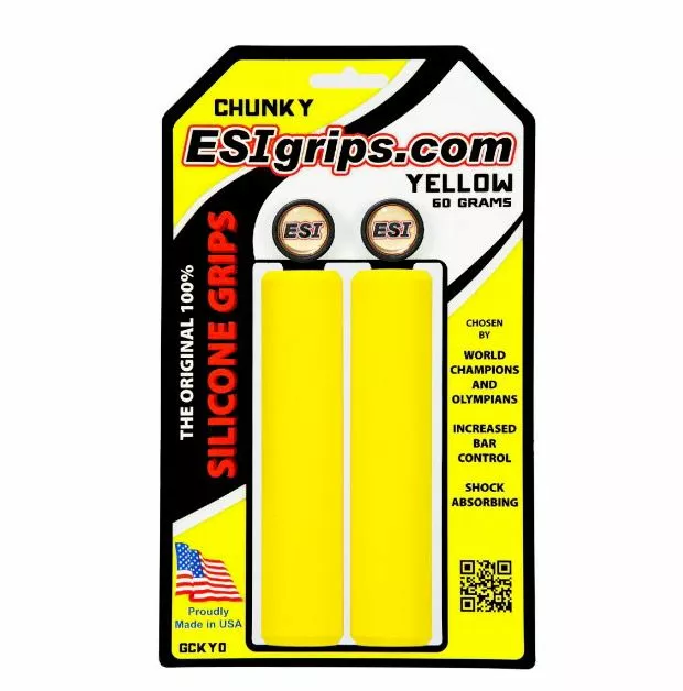 ESI Grips Manopole Chunky 60gr Giallo 3 ESI Grips Manopole Chunky 60gr Giallo