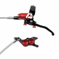 Impianto Frenante Hope Tech 4 V4 Braided Nero/Rosso