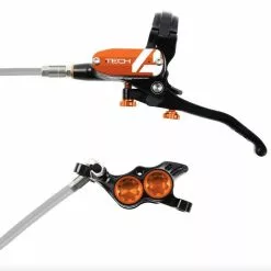 Impianto Frenante Hope Tech 4 E4 Braided Nero/Arancione